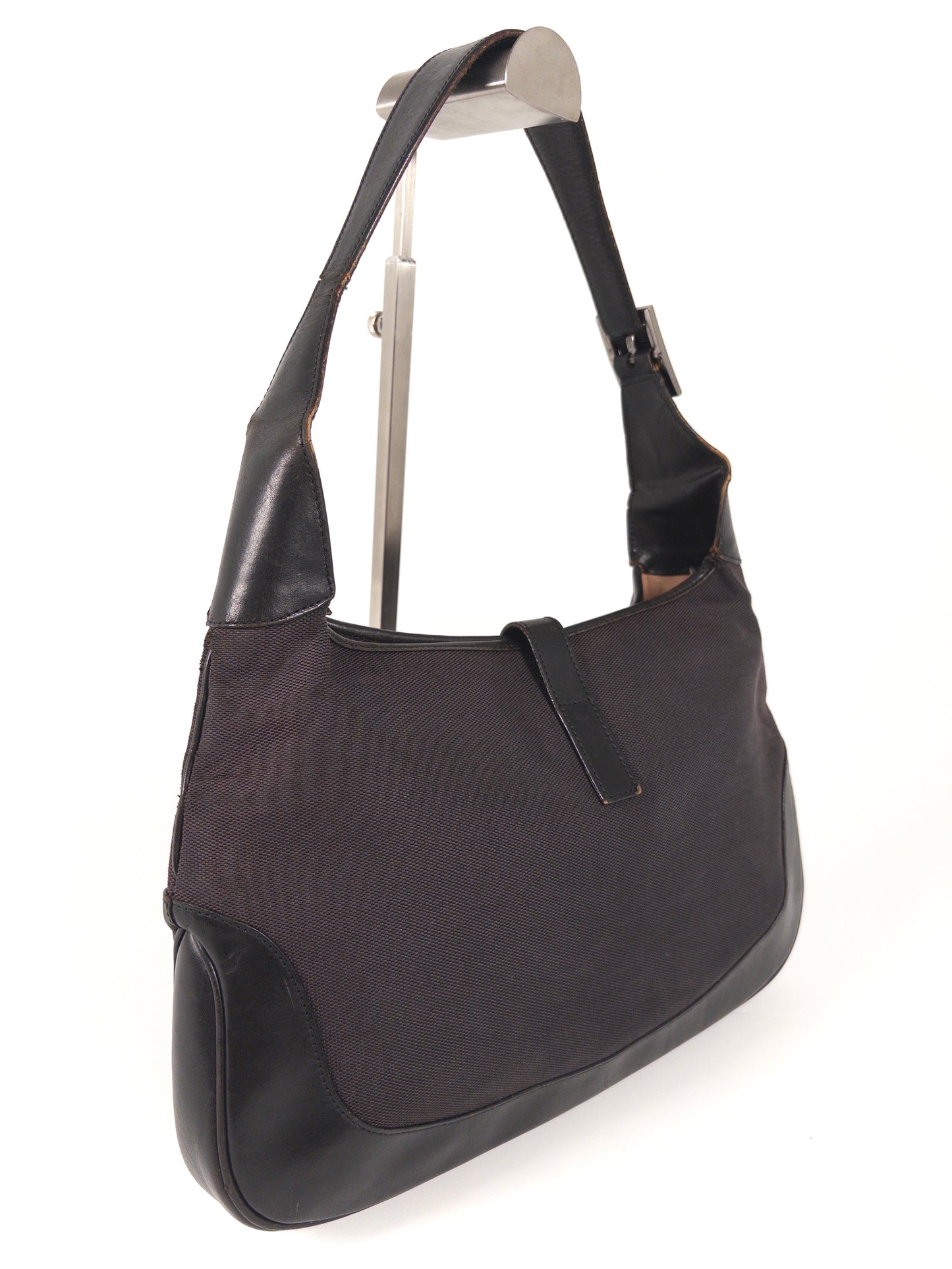 Gucci Jackie GG Canvas One-Shoulder Bag with Patterned Interior