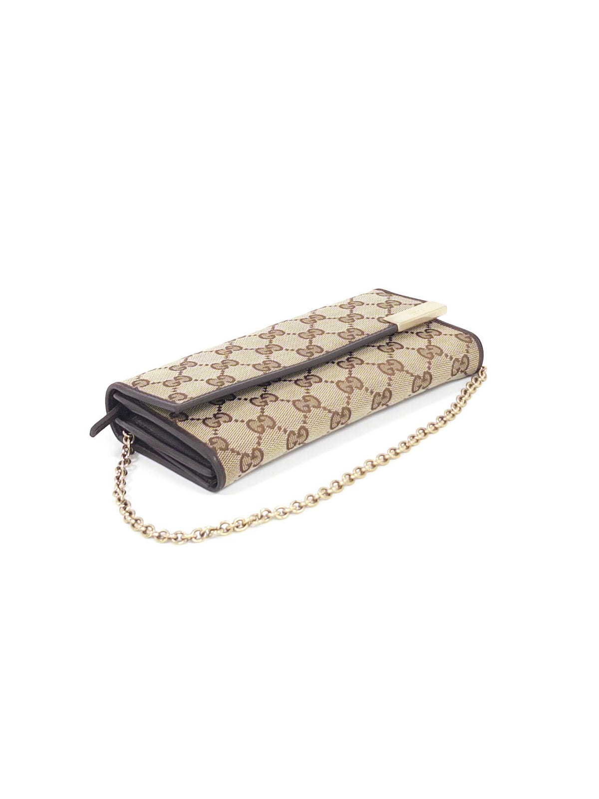Gucci GG Canvas Chain Wallet Long Wallet