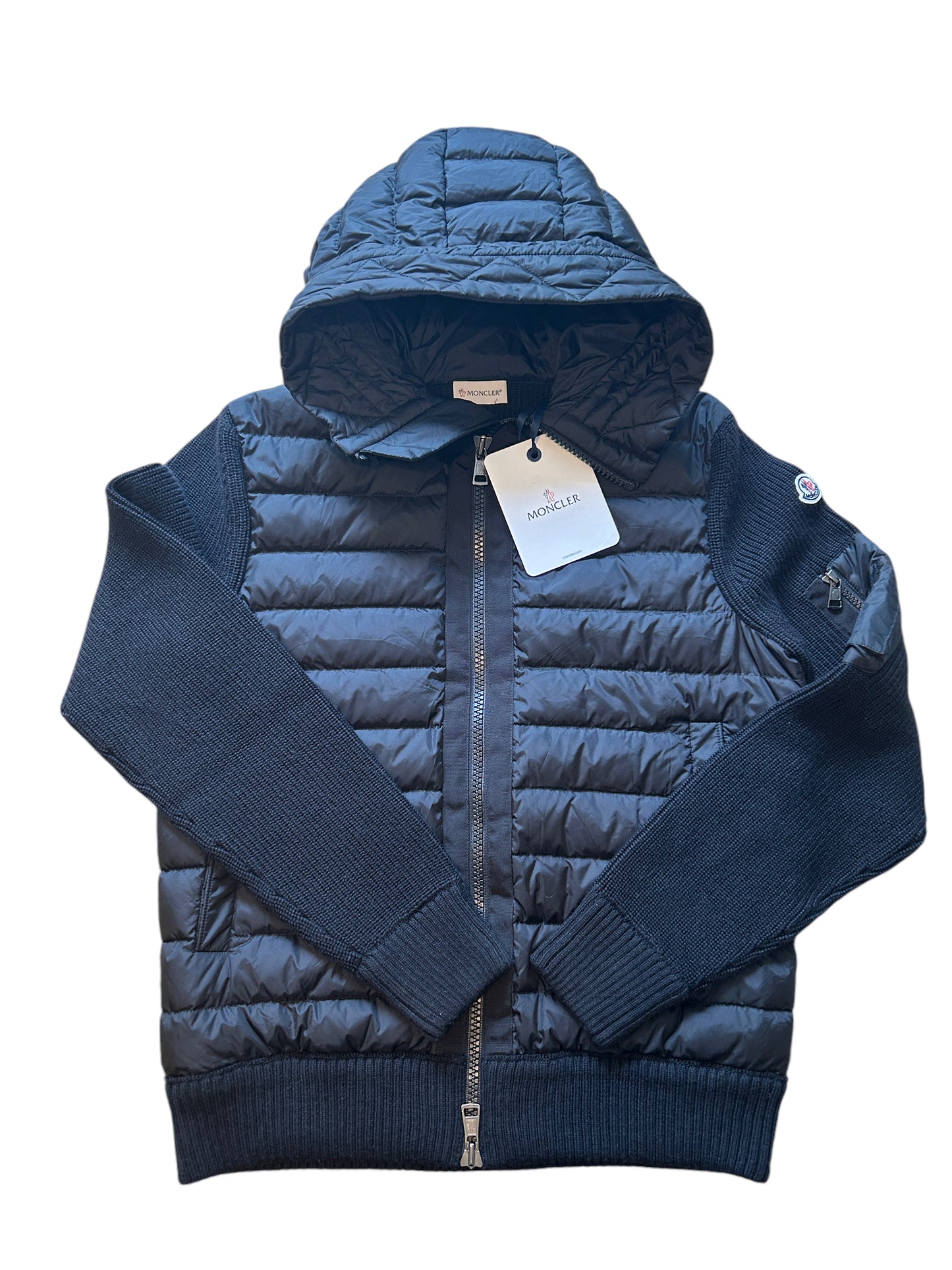 Moncler Hooded Down Cardigan