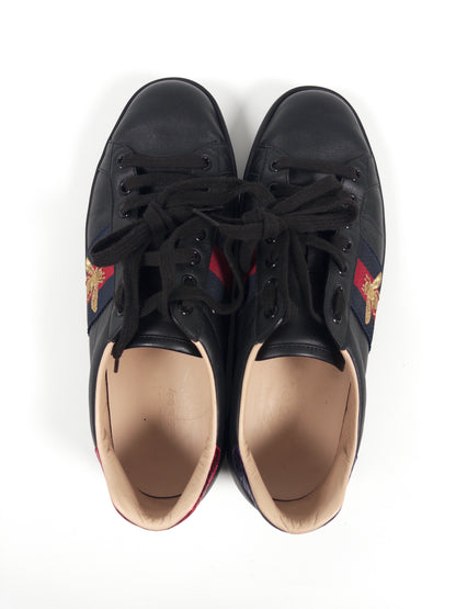 Gucci Ace Black Bee Sneakers (EU 43