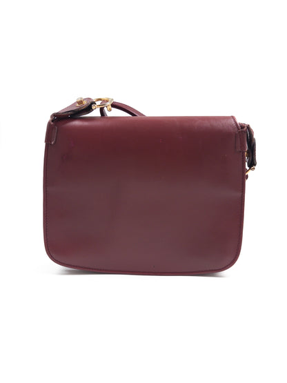 Must de Cartier Burgundy Leather Shoulder Bag