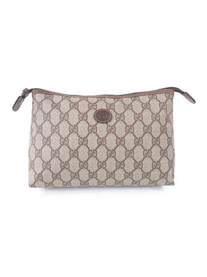 GUCCI PVC monogram clutch bag