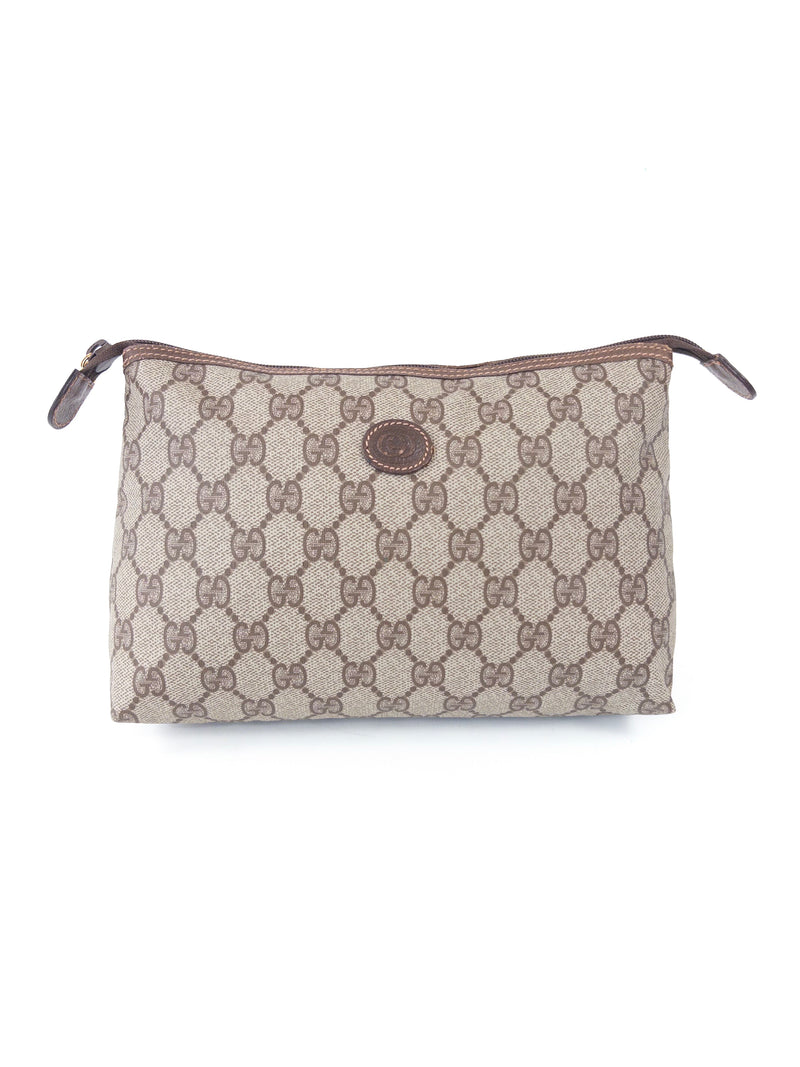 GUCCI PVC monogram clutch bag