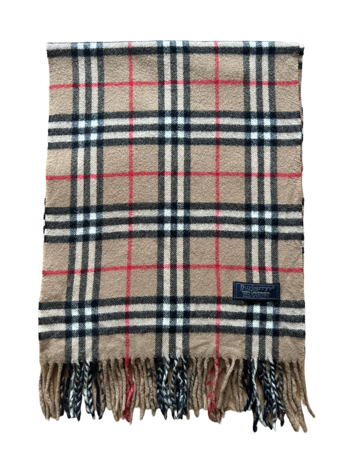 Burberry Lambwool Vintage Check Scarf Beige