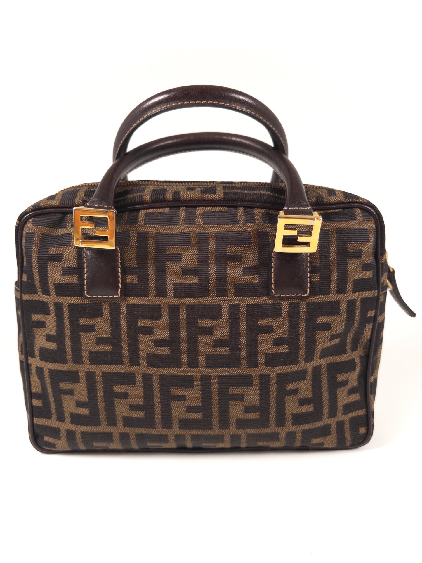 Fendi Zucca FF Top Handbag Vintage