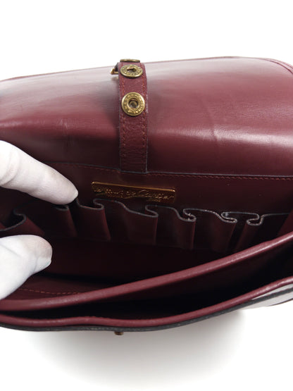 Must de Cartier Burgundy Leather Shoulder Bag