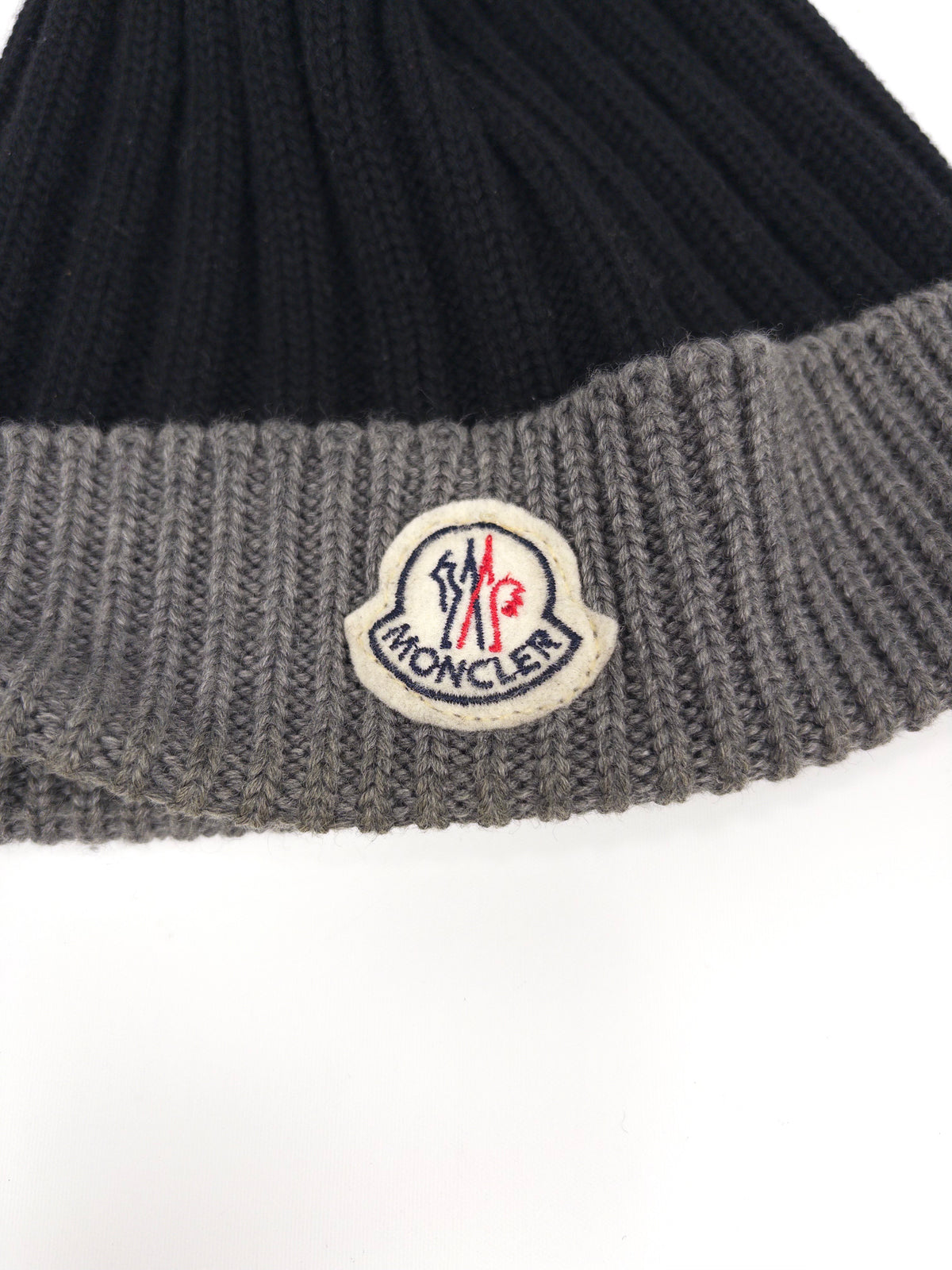 Moncler Two-tone Knitted Beanie
