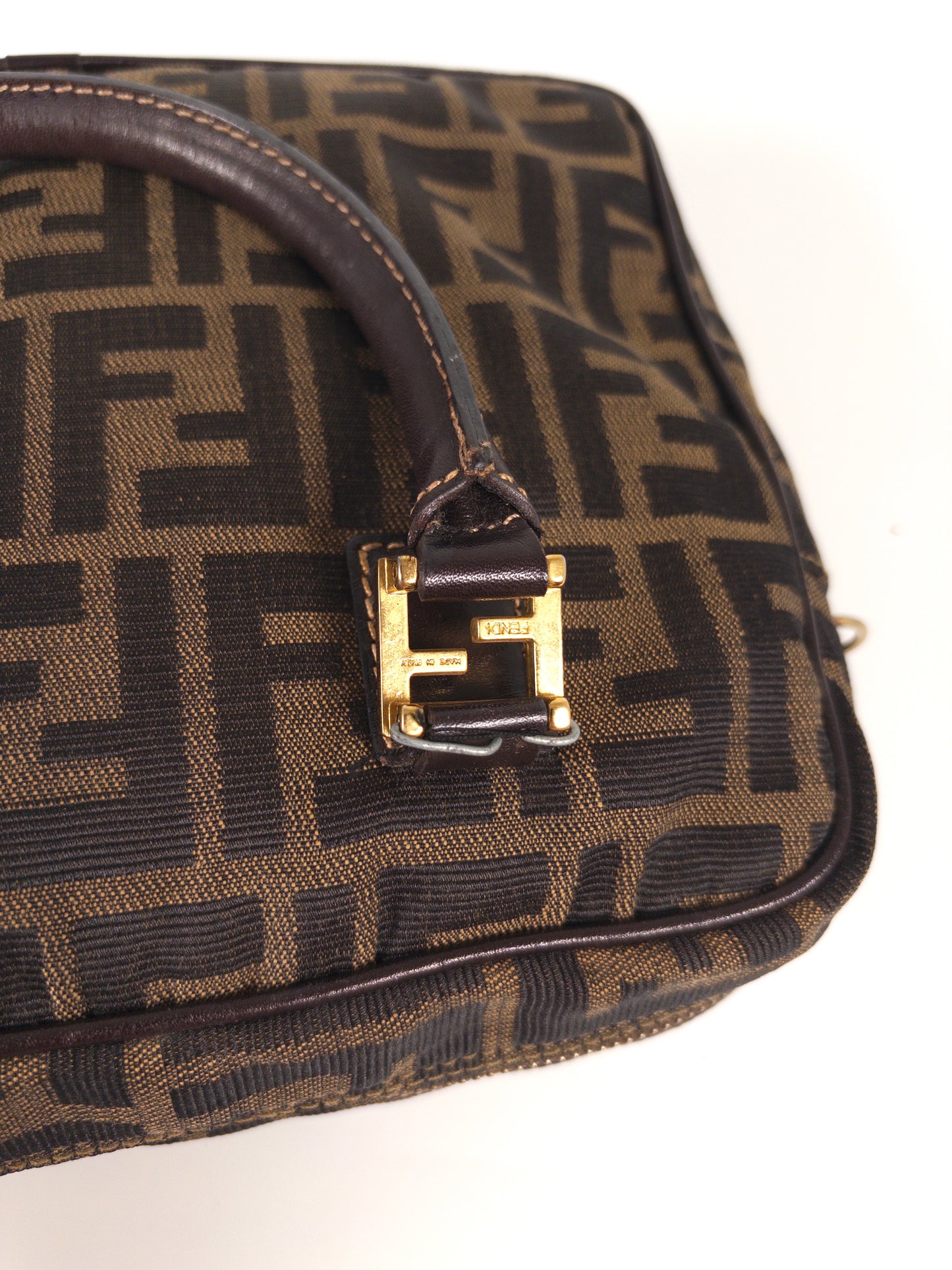 Fendi Zucca FF Top Handbag Vintage