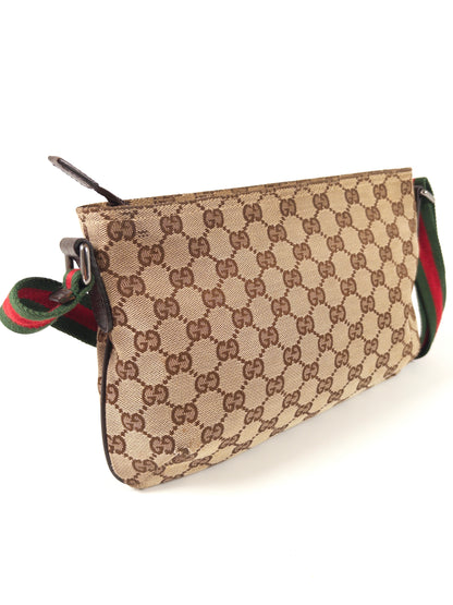 Gucci GG Canvas Sherry Line Crossbody Messenger Bag