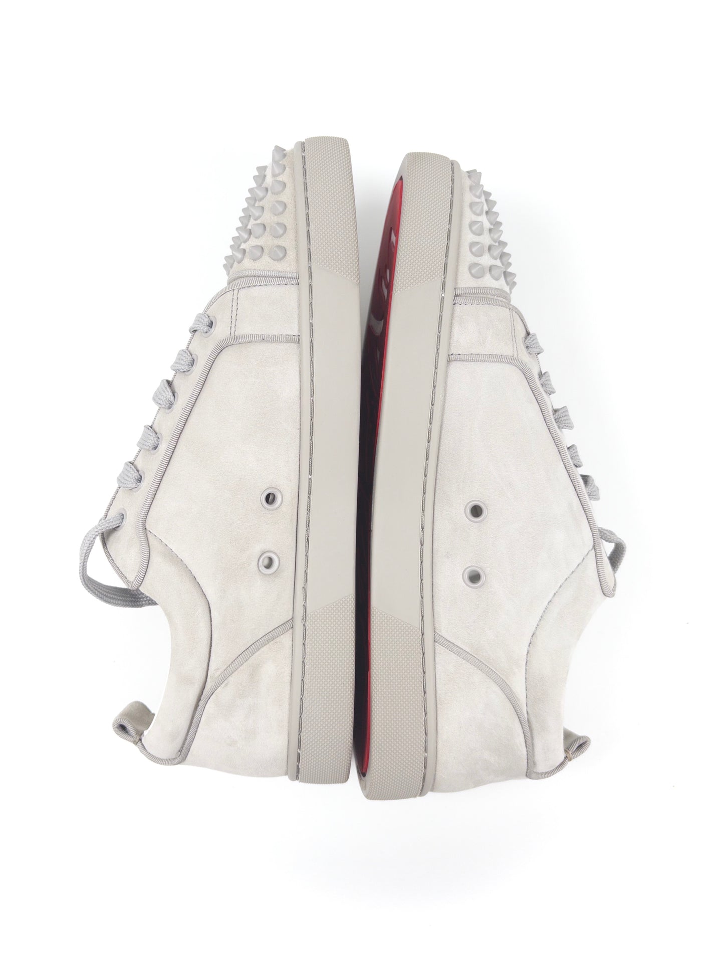 Christian Louboutin Light Grey Spikes Sneakers (Fits EU43)