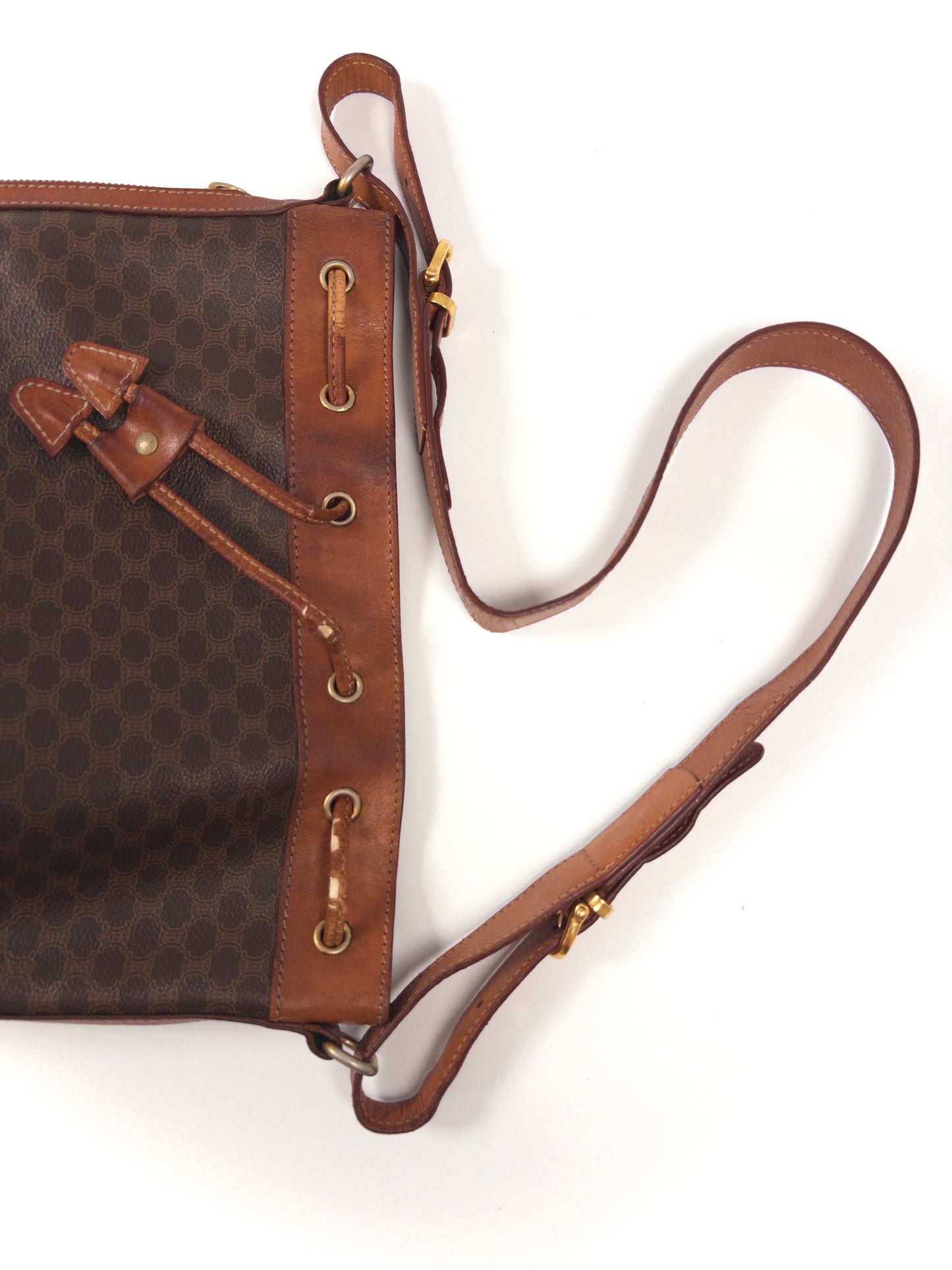 Celine Macadam Drawstring Shoulder Bag
