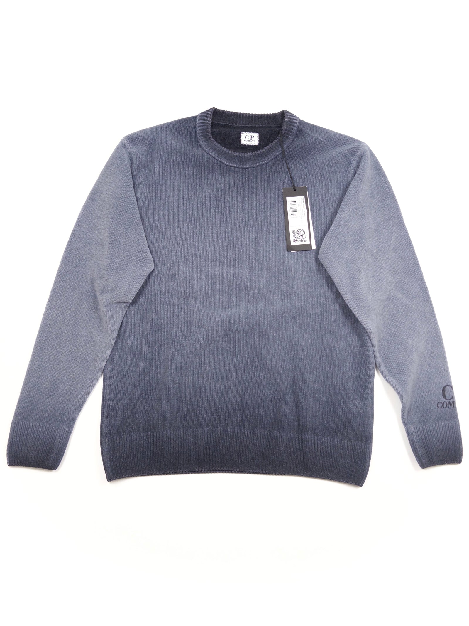 C.P. Company Reverse Plat Crew Neck Sweatshirt - Navy