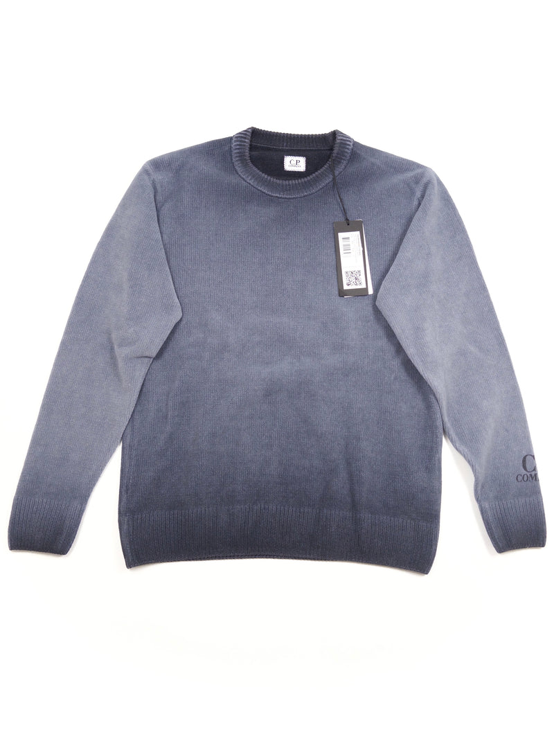 C.P. Company Reverse Plat Crew Neck Sweatshirt - Navy