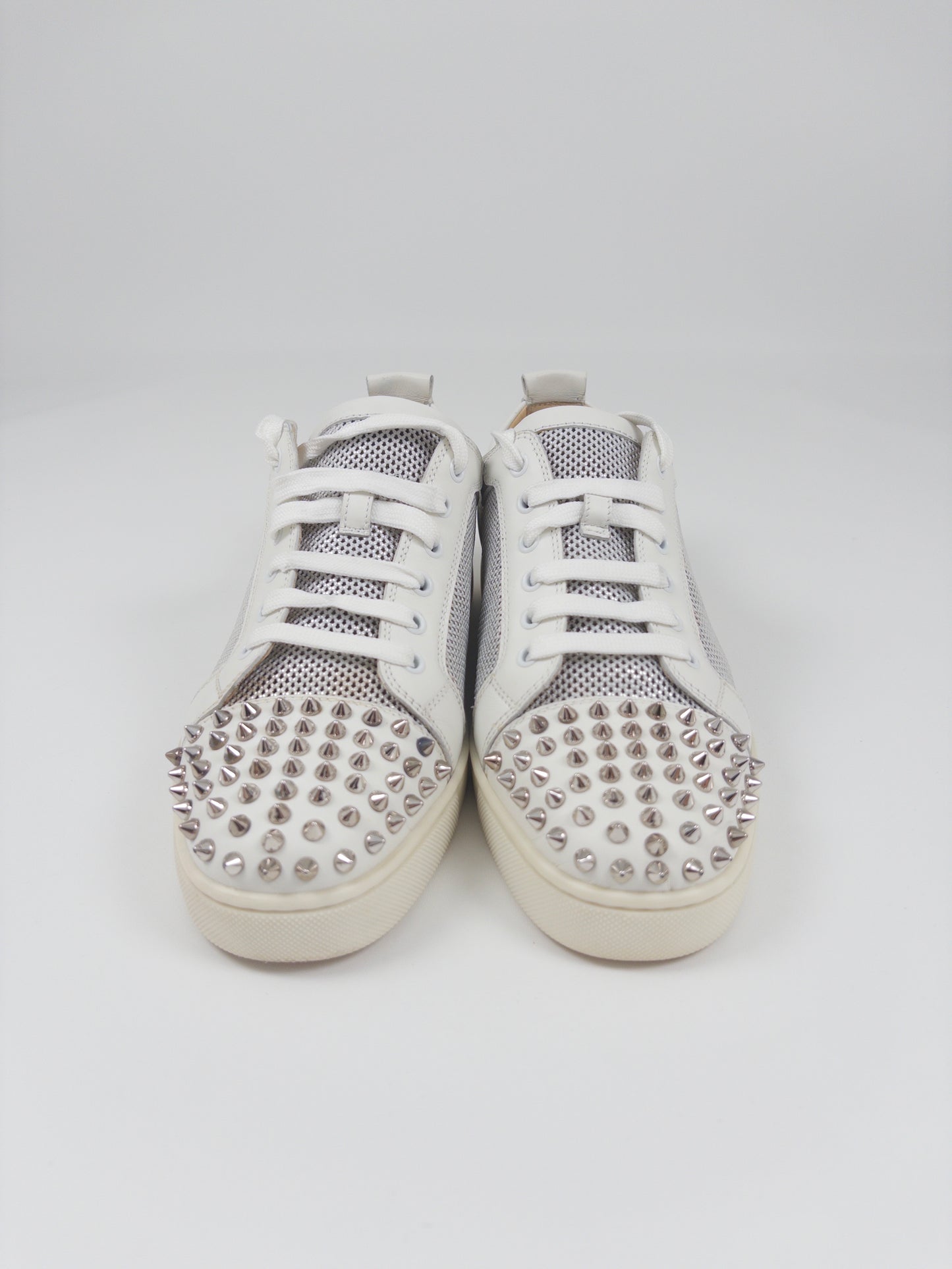Christian Louboutin Silver Spikes Sneakers (Fits EU 43.5)