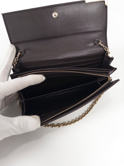 Gucci GG Canvas Chain Wallet Long Wallet