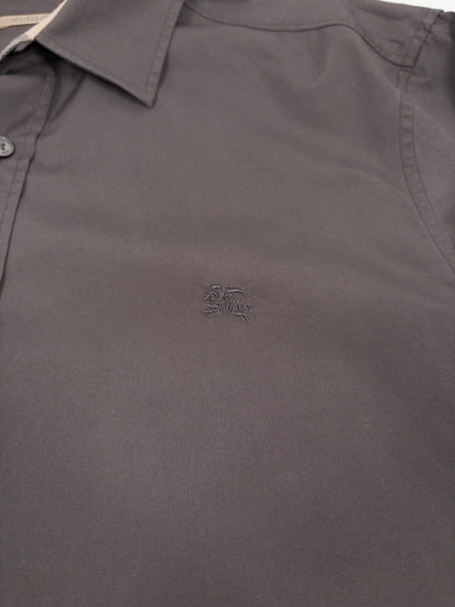 Burberry Check Button Shirt Grey