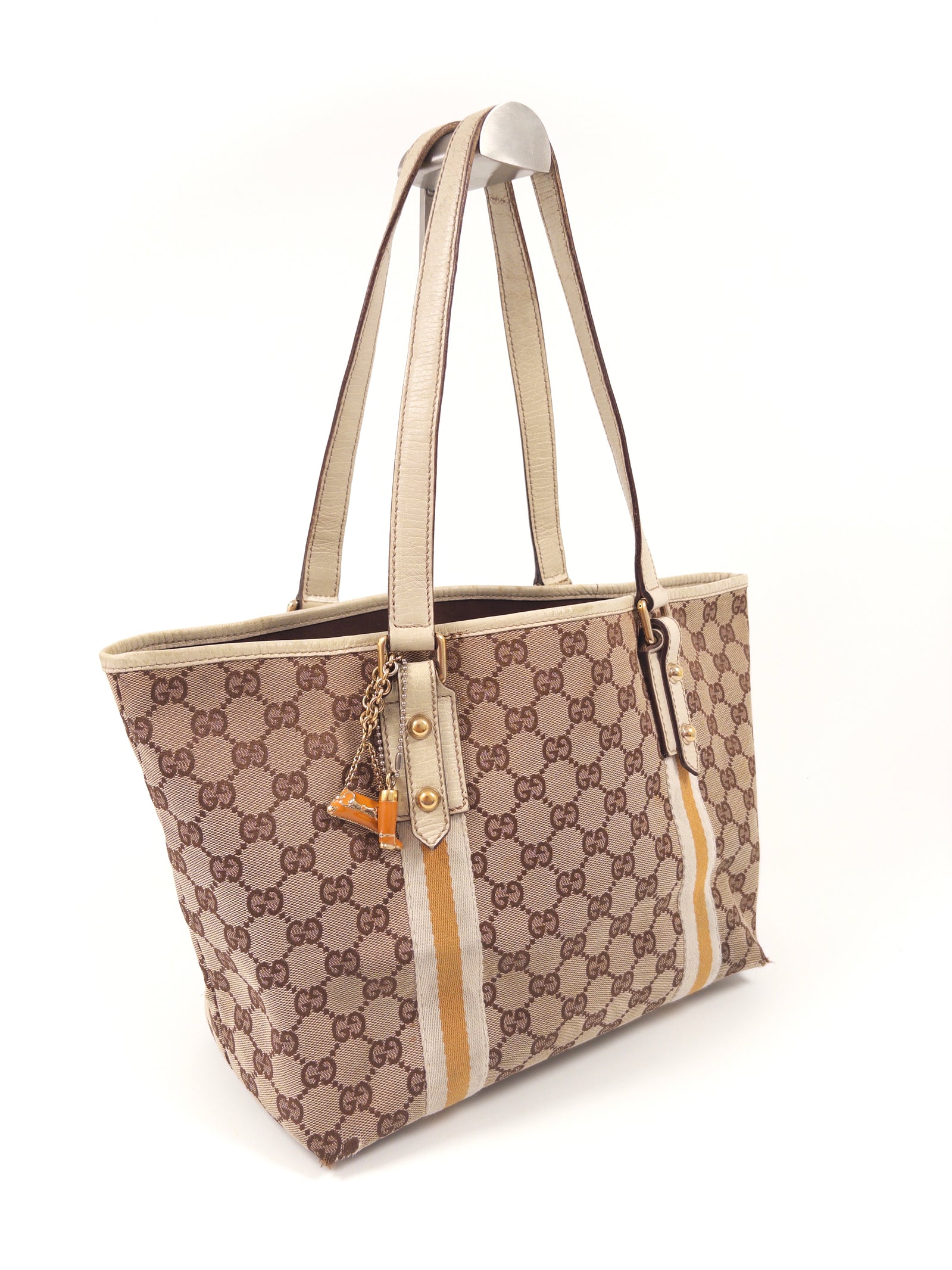Gucci GG Supreme Tote Bag with Charms