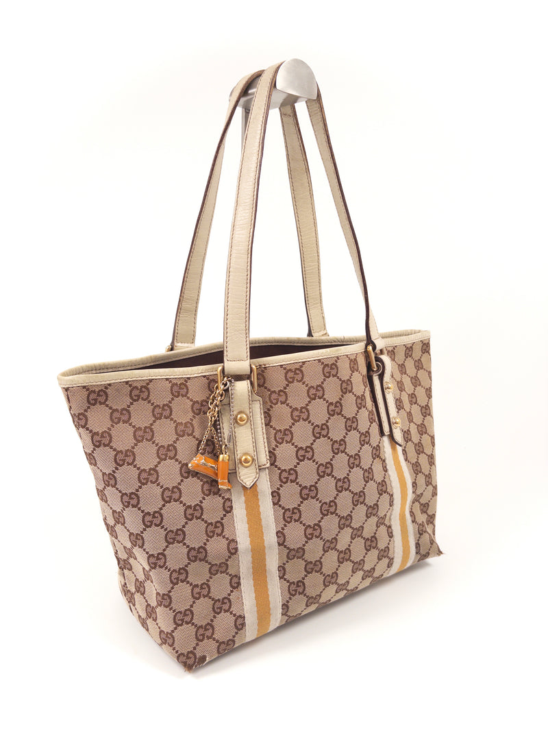 Gucci GG Supreme Tote Bag with Charms
