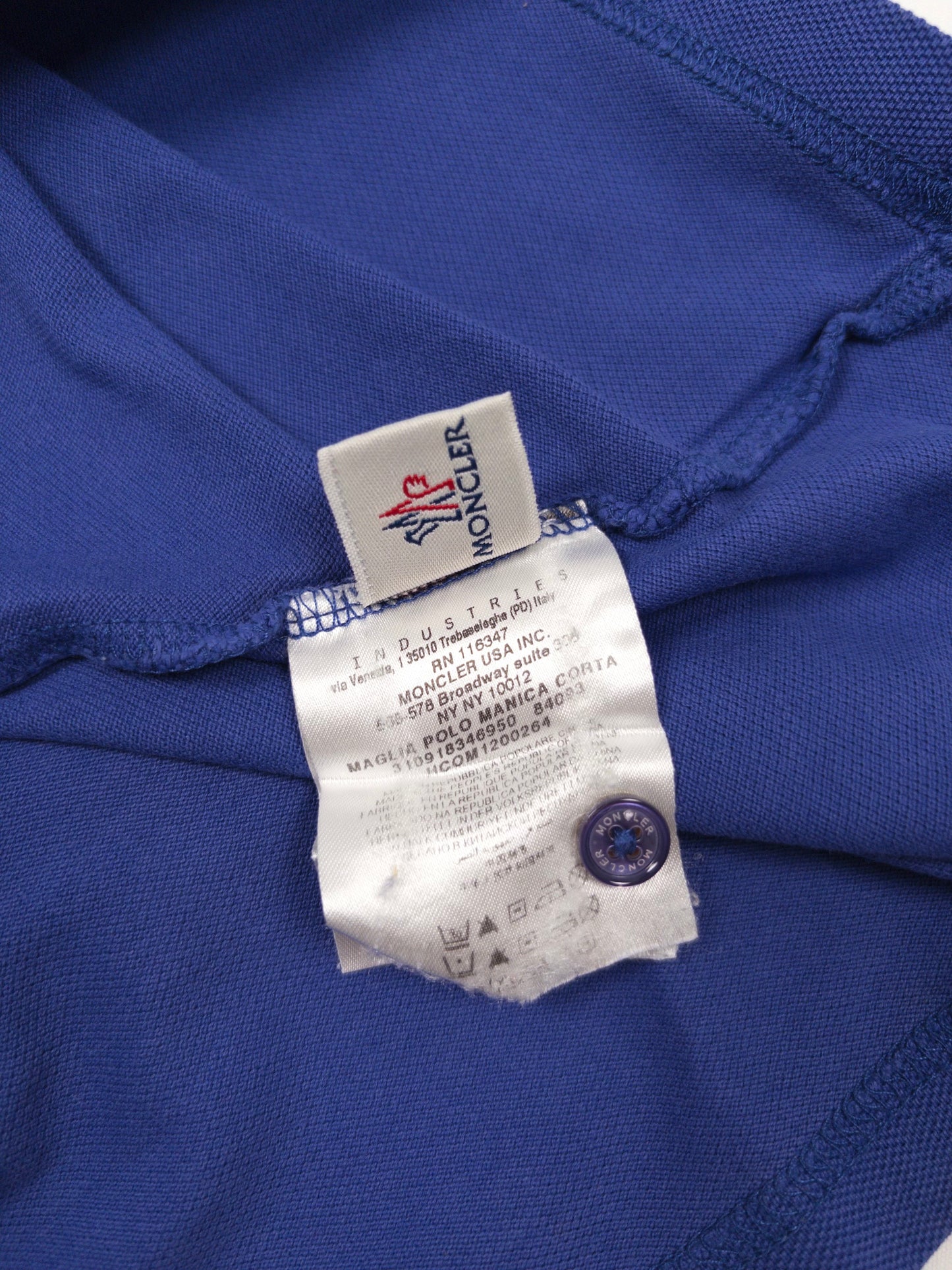 Moncler Polo Shirt Royal Blue (Fits XS/S)