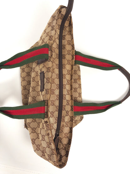 Gucci GG Handbag Sherry Line Web Tote Bag