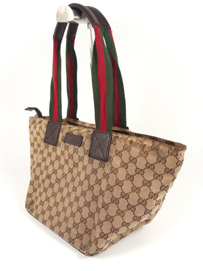 Gucci GG Handbag Sherry Line Web Tote Bag