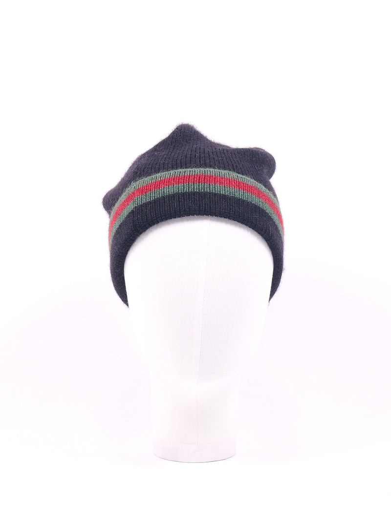 Gucci Web Stripe Wool Beanie