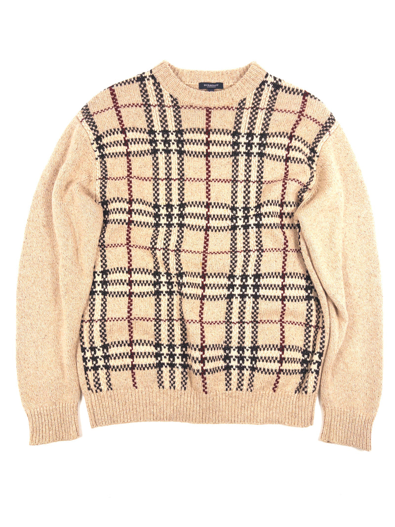 Burberry Check Knitted Sweatshirt