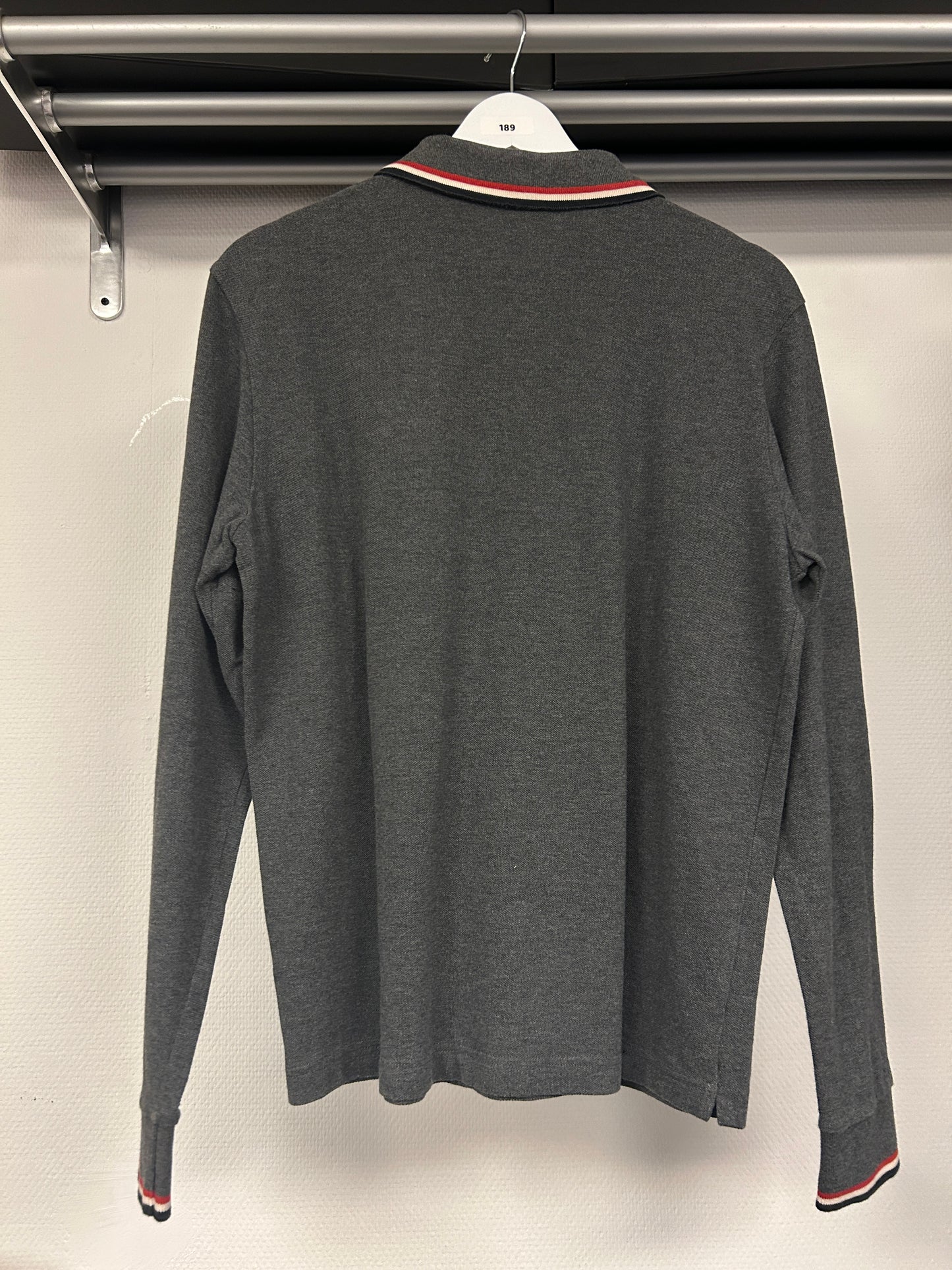 Moncler Tricolour Longsleeve Polo Shirt 189