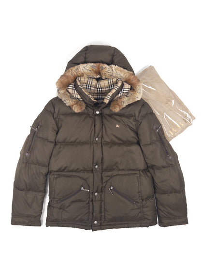 Burberry Nova Check Down Jacket, Brown