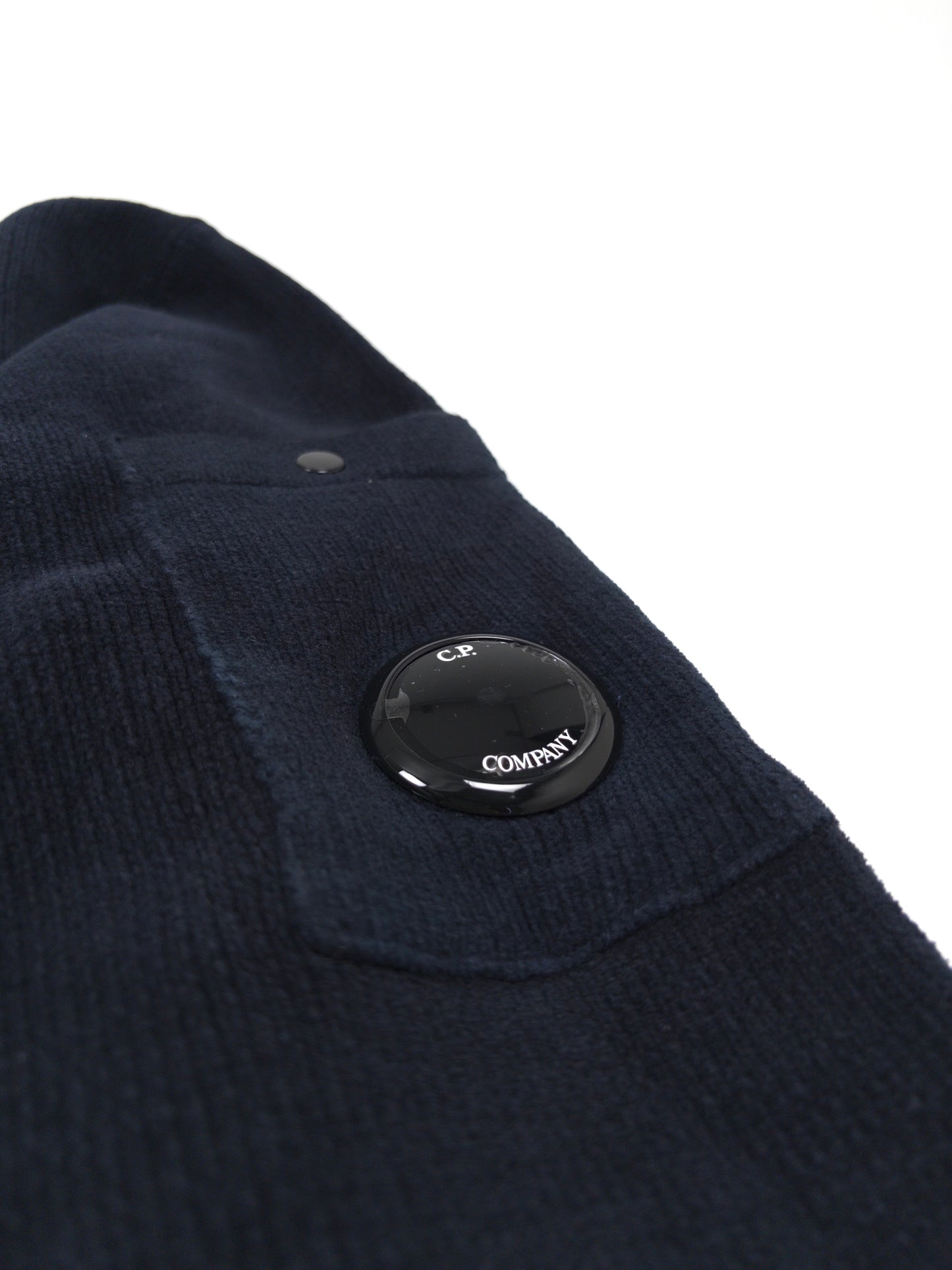 C.P. Company Cotton Chenille Crew Neck Sweatshirt - Navy