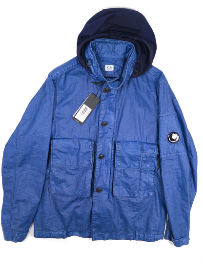 C.P. Company Lino Wax Blue Jacket
