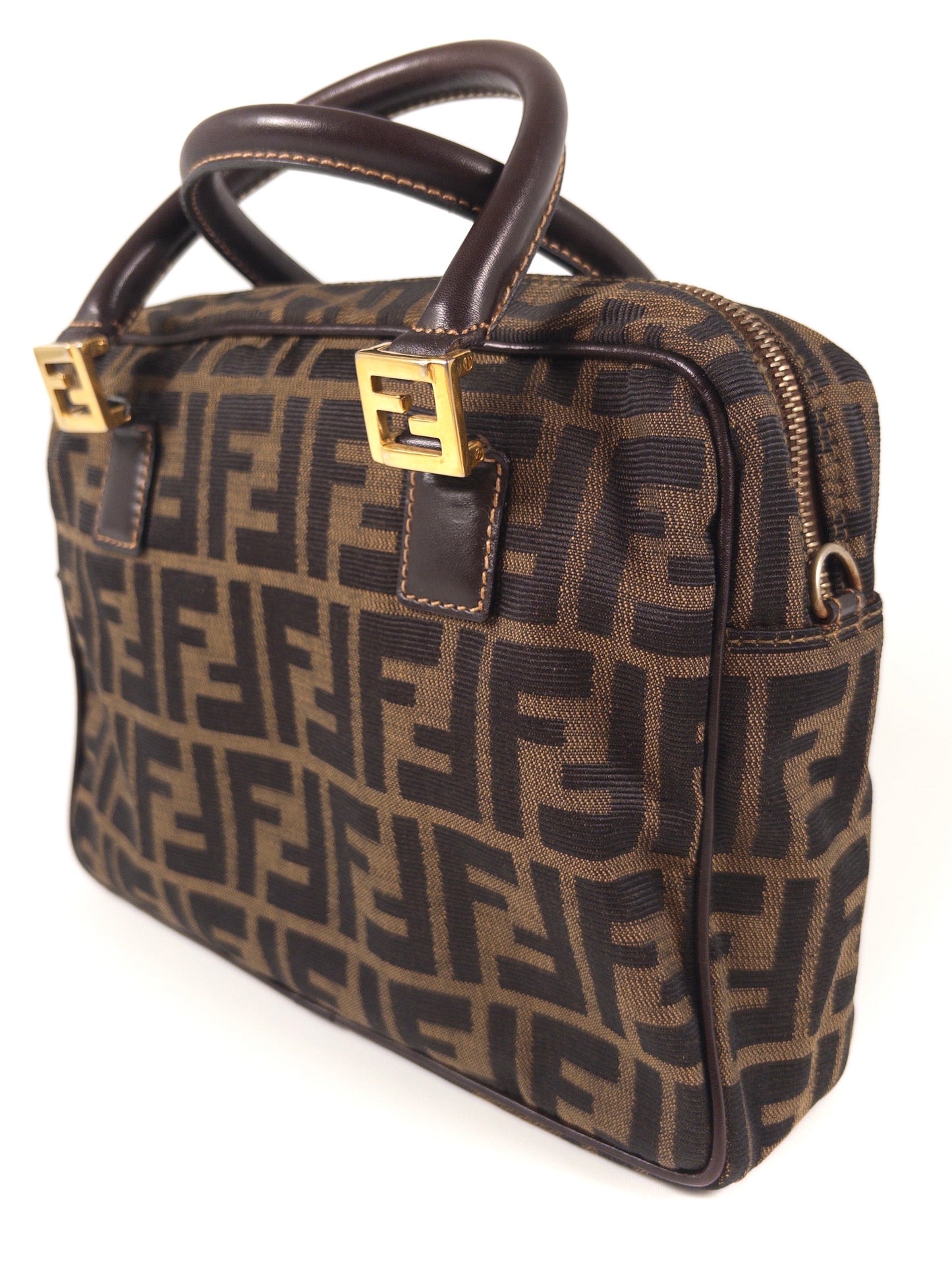 Fendi Zucca FF Top Handbag Vintage