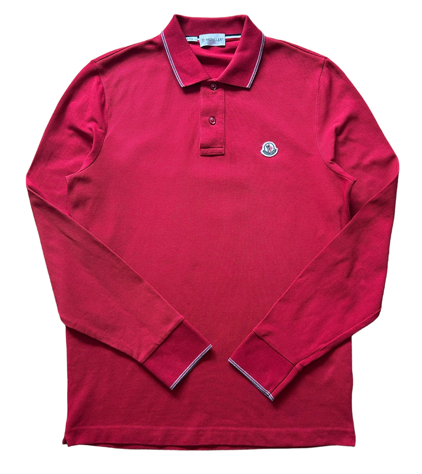 Moncler Longsleeve Polo Shirt Red