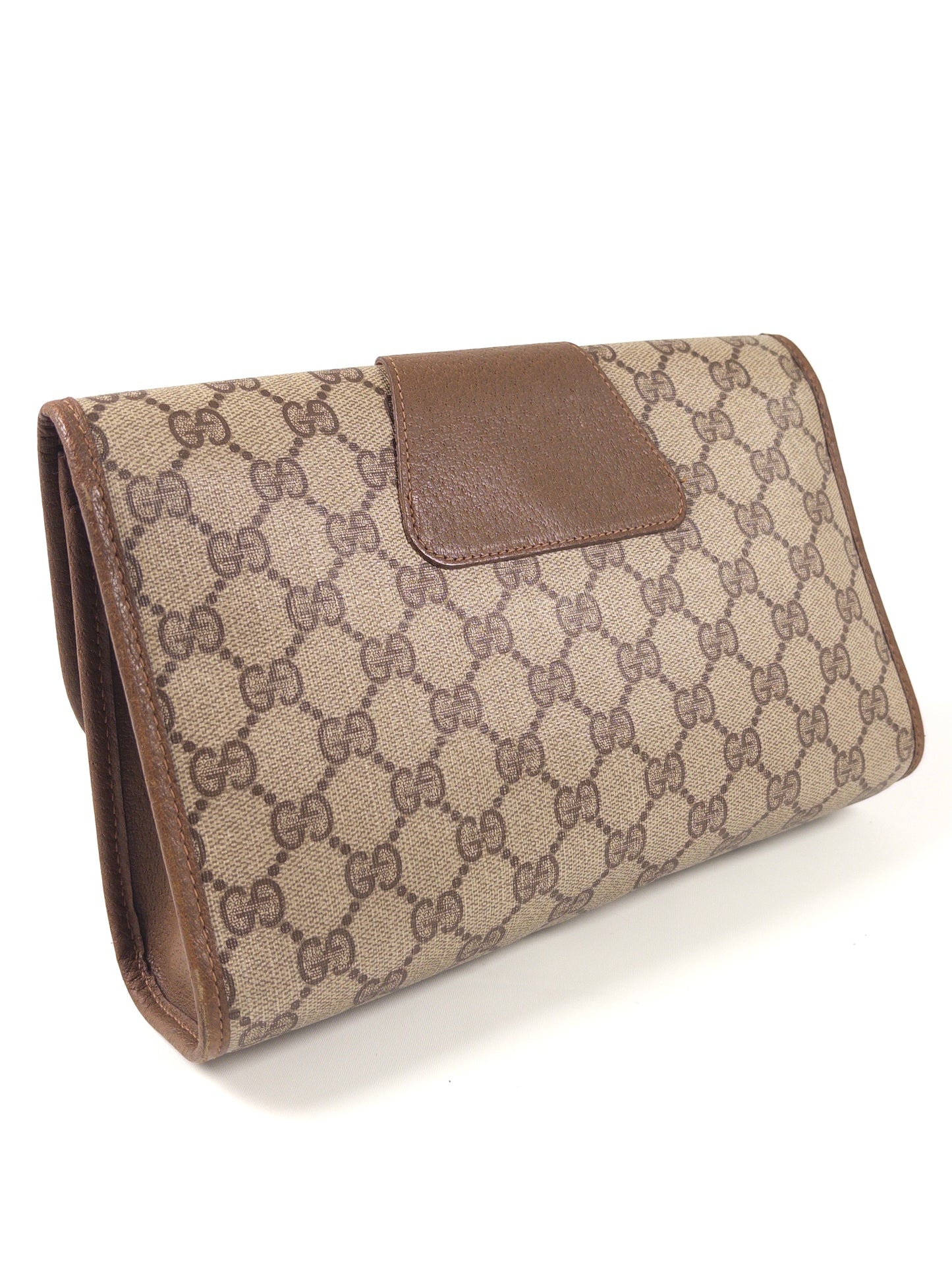 Gucci GG Supreme Sherry Line Clutch with Certificate