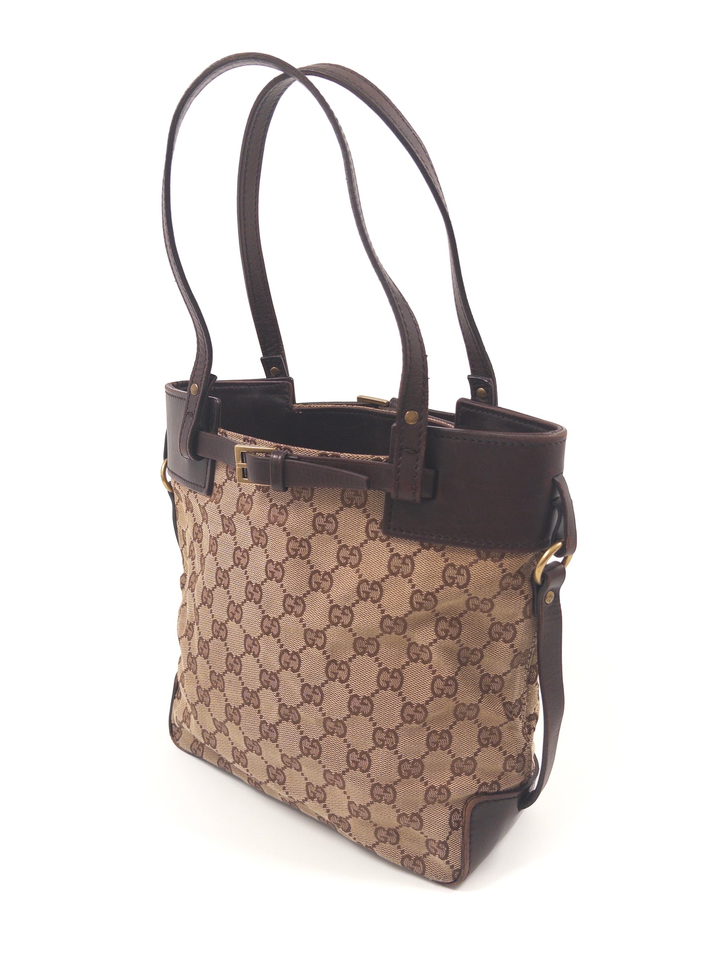 Gucci GG Canvas Belted Tote Bag