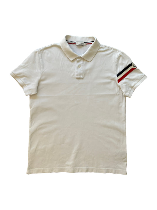 Moncler White Polo Shirt