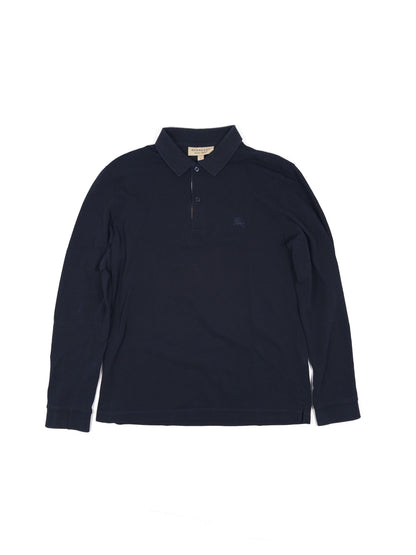 Burberry Longsleeve Check Polo Shirt