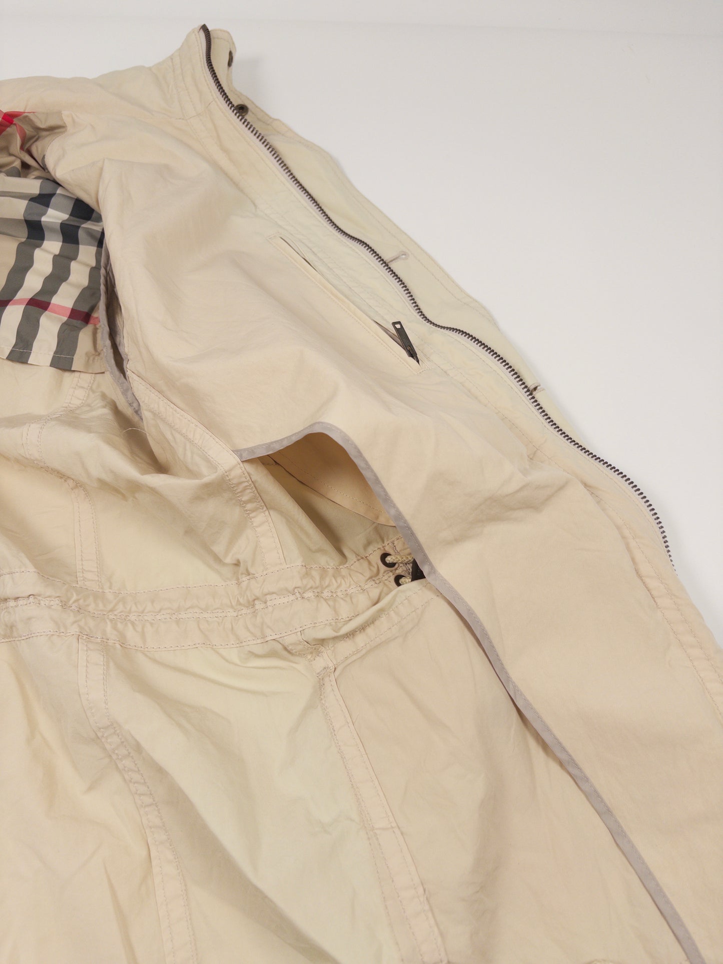 Burberry Hooded Field Jacket with Nova Check Pattern