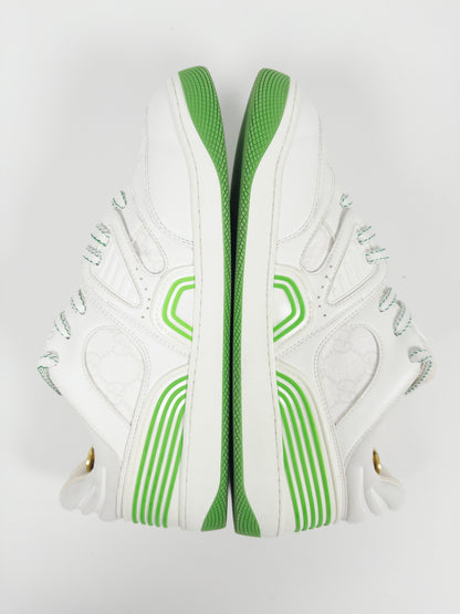 Gucci White & Green GG Sneakers (EU 43.5)