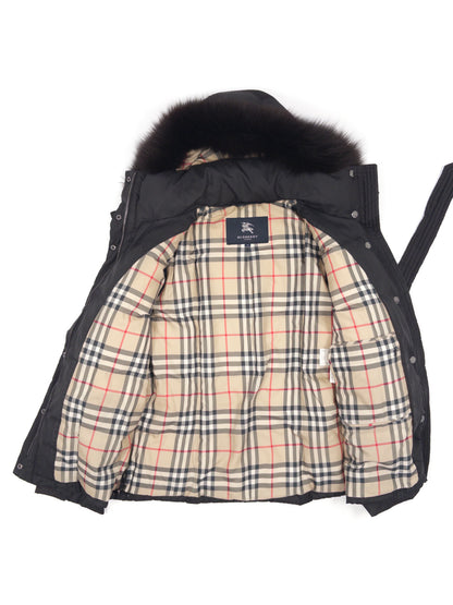 Burberry Womens Fur Down Jacket