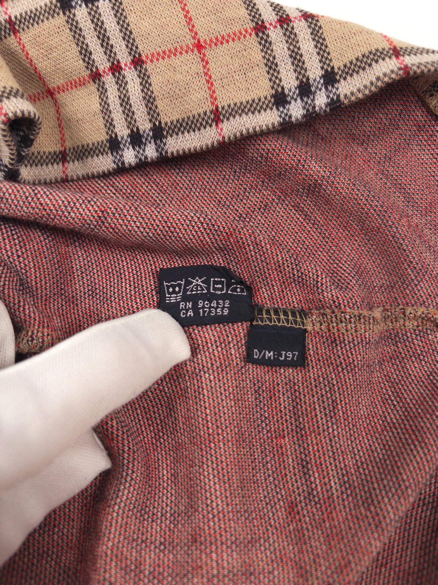 Burberry Check Long-Sleeved Polo Shirt