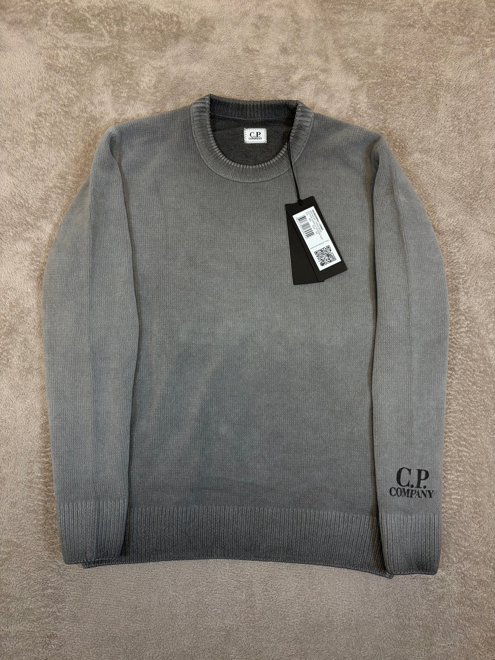 C.P. Company Reverse Plat Crew Neck Sweatshirt - Grey