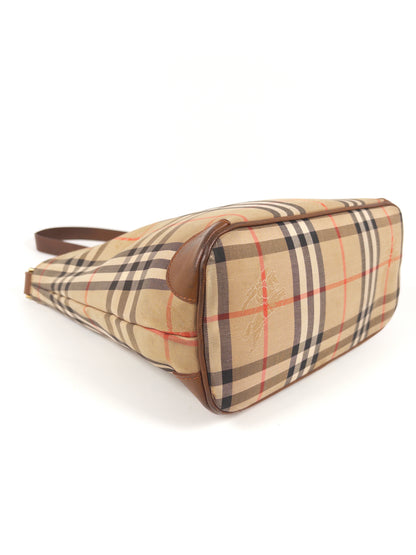 Burberry Nova Check Canvas Shoulder Bag