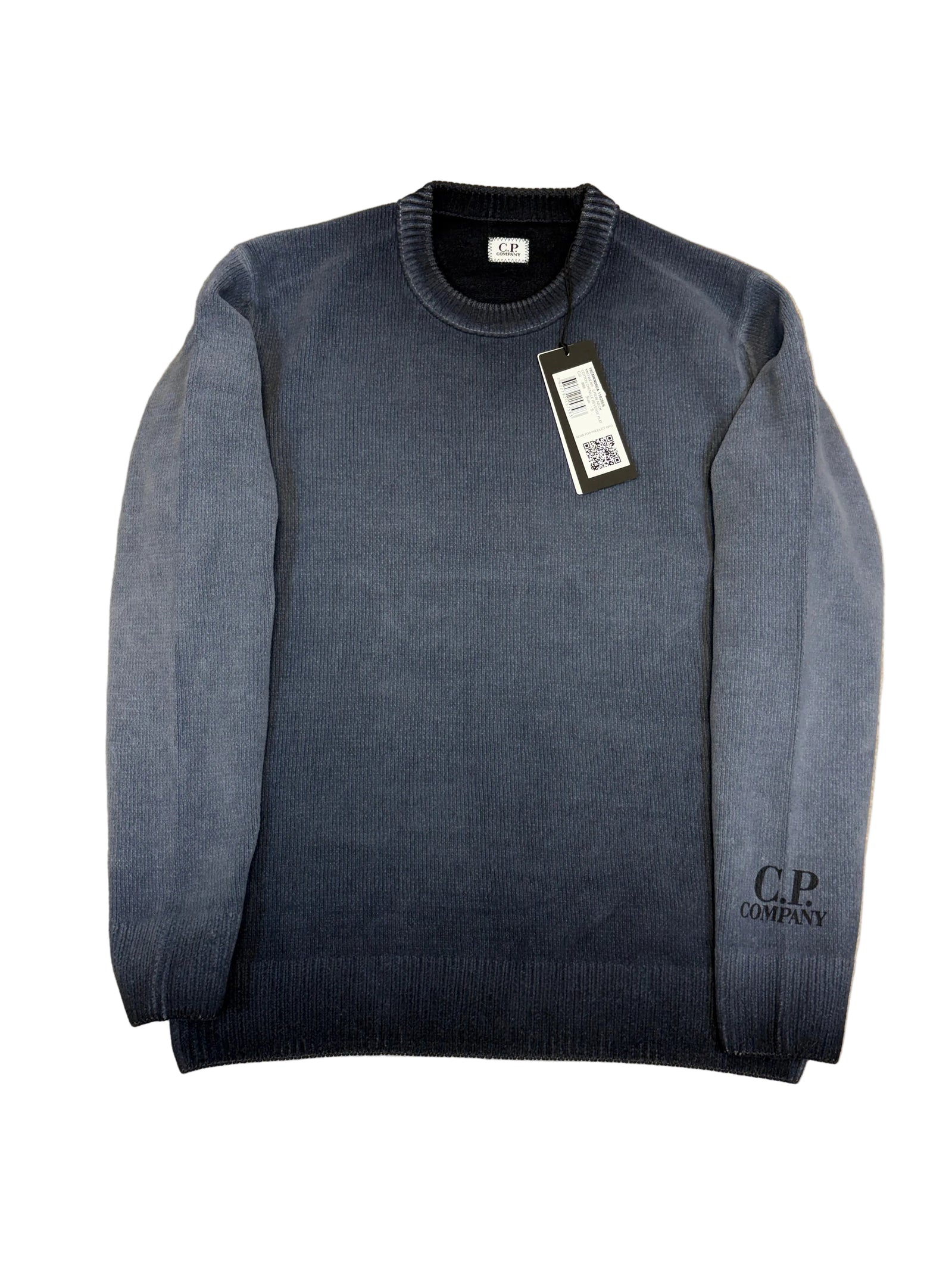 C.P. Company Reverse Plat Crew Neck Sweatshirt - Navy