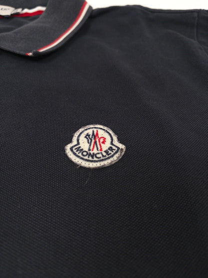 Moncler Longsleeve Polo Shirt Navy (Fits L)
