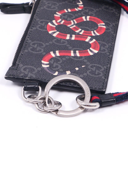 Gucci GG Kingsnake Lanyard CardHolder/Coin Pouch