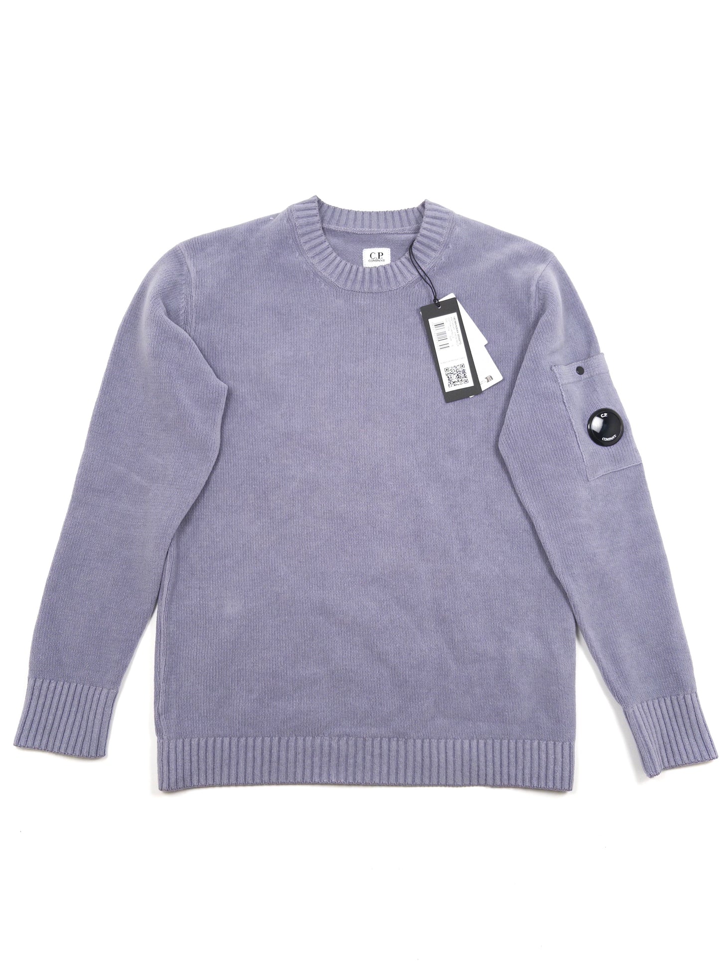 C.P. Company Cotton Chenille Crew Neck Sweatshirt - Lavender