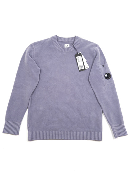 C.P. Company Cotton Chenille Crew Neck Sweatshirt - Lavender