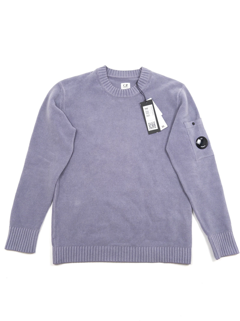 C.P. Company Cotton Chenille Crew Neck Sweatshirt - Lavender