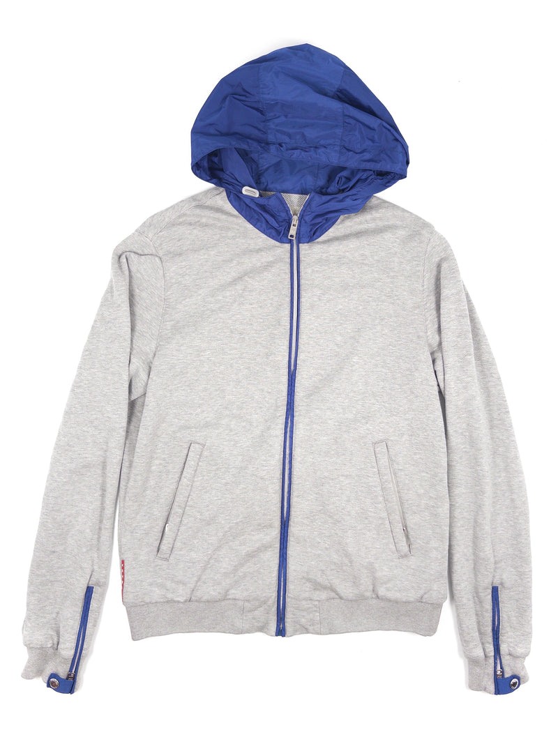 Prada Sport Nylon Zip Hoodie
